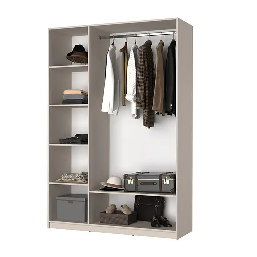 Шафа 3-дверна MebelStar Оскар Gloss BL-B, стандарт 150x52x220 см Антрацит/Антрацит (MBS-5222) - фото 4