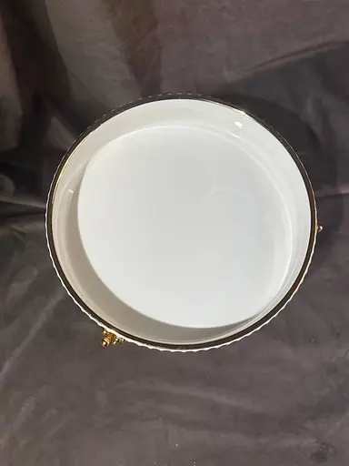 Керамическое блюдо 1571B для сервировки с декоративной подставкой - фото 6