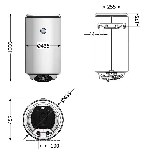 Водонагреватель электрический Thermo Alliance, 2 кВт, сухой ТЭН, 100 л плоский, вертикальный, цилиндрический, белый (SV010044C) - фото 7