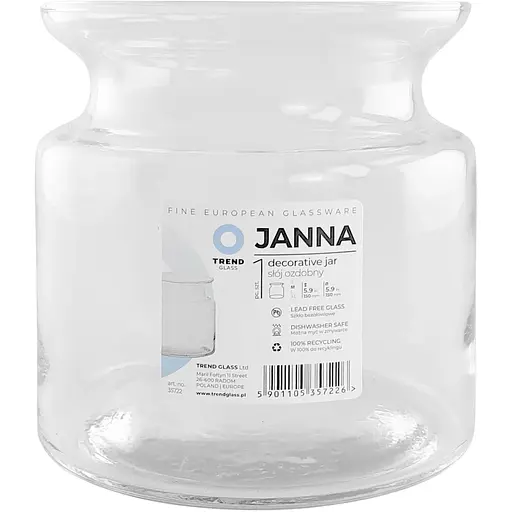 Ваза Trend glass Janna, 15 см (35722) - фото 1
