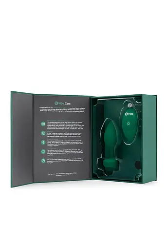 Анальная пробка B-Vibe Vibrating Jewel Plug M/L 10.5 см (зеленый) - фото 2