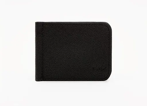 Зажим для денег черный Сафьяно - фото 1