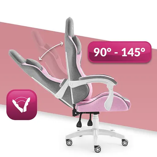 Компьютерное кресло Hell's Rainbow Pink-Gray тканина - фото 5