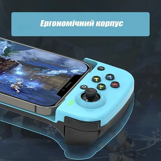 Джойстик блютуз геймпад беспроводной игровой контроллер для iOS Android синий - фото 6