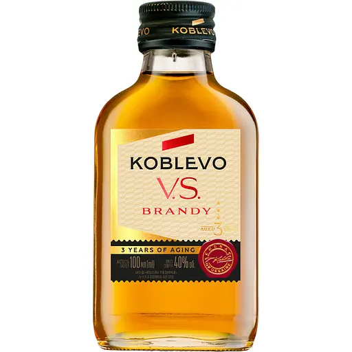 Коньяк Украины Koblevo 3 звезды 40% 0.1 л - фото 1