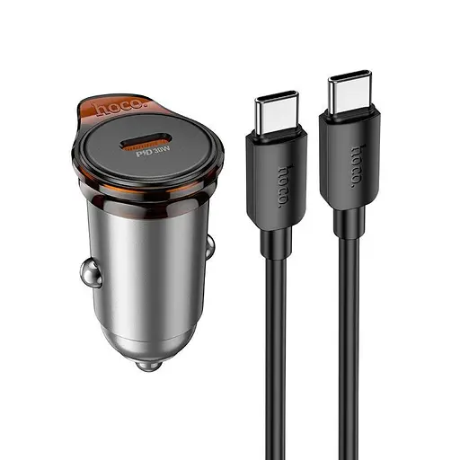 Адаптер автомобильный Hoco Rigorous single port Car charger NZ16 (Type-C to Type-C) |1Type-C, 30W/3A, PD20W/QC| - фото 1