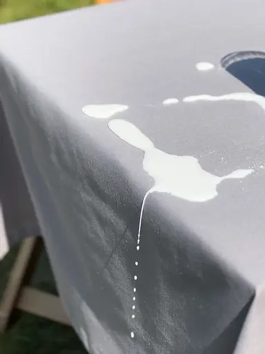 Водовідштовхувальна скатертина Темно-сірий однотон 380х140 см (+ 8 серветок 30х40) - фото 6