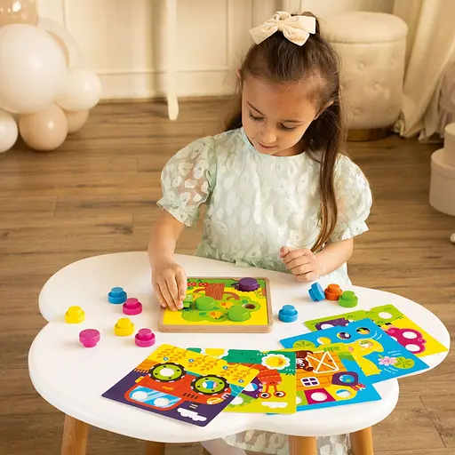 Дерев'яна мозаїка Roter Kafer Wooden mosaic with base. Farm (RW4220) - фото 8