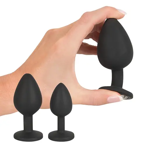 Набір для анальної стимуляції Orion Black Velvets Anal Kit 4 шт. (чорний) - фото 4