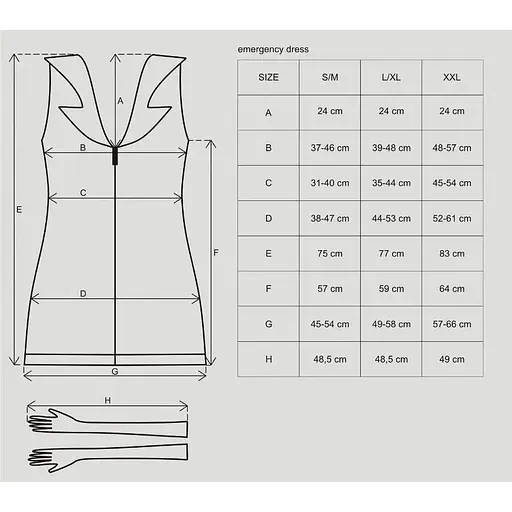 Эротический костюм медсестры Obsessive Emergency dress S/M, White - фото 4