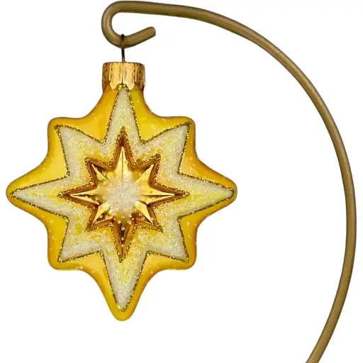 Ялинкова прикраса Різдвяні історії Зірка сонячна скло (4820001128154)