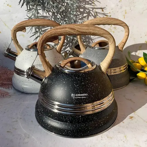Чайник со свистком Edenberg EB-8808 из нержавеющей стали на 3 л черный - фото 5