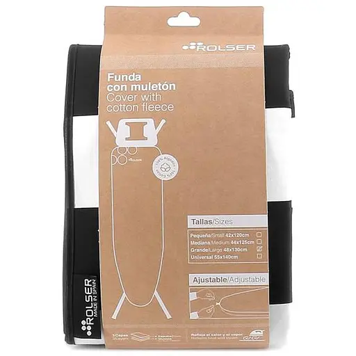 Чехол для гладильной доски Rolser Muleton Blanco/Negro 130x48 см (931980) - фото 2