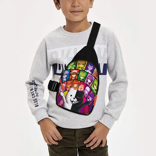 Сумка через плече дитяча Аніме Danganronpa 29х17 см сумка слінг для хлопчика (02292)
