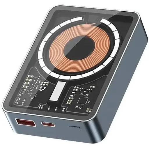 Портативний міні-зарядний магнітний Powerbank Magnetic для iPhone 12 12 14 - фото 1