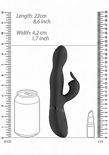 Вібратор-кролик Vive Niva 20 см (чорний) - фото 8