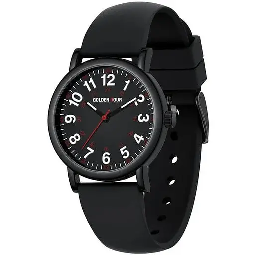 Наручний годинник чоловічий GoldenHour Trend Black Чорний (3065)