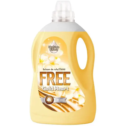 Кондиціонер-пом'якшувач для білизни Free Gold Heart 4 л