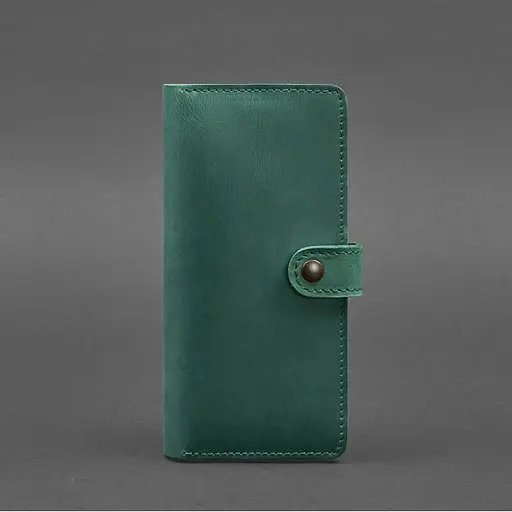 Кожаный портмоне 7.0 зеленый Crazy Horse - фото 6