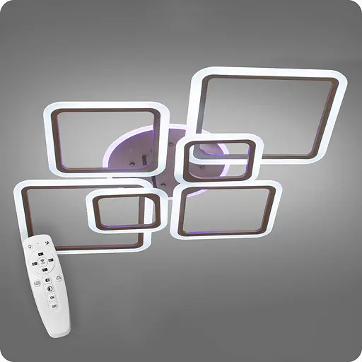 Люстра світлодіодна 517 Dlight 3color з пультом 150Вт Коричневий (01813) - фото 2