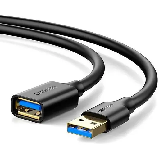 Кабель Ugreen US129 USB 3.0 Extension Male Cable 1.5 м черный (30126)