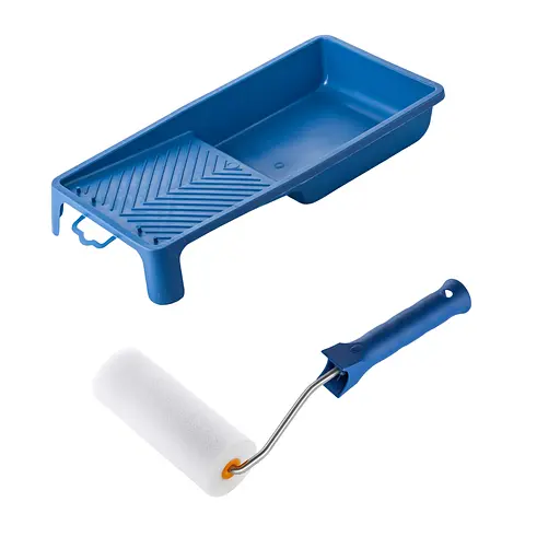 Валик "Поролоновий" 130х50 мм з ручкою та ванночка Polax (770-169) - фото 1