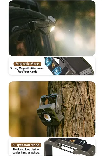 Фонарь прожектор Naturehike CNK2300012 с белым и красным светом Коричневый - фото 7