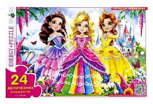 Гра-пазл Енергія+ Казкові принцеси, 24 елементи