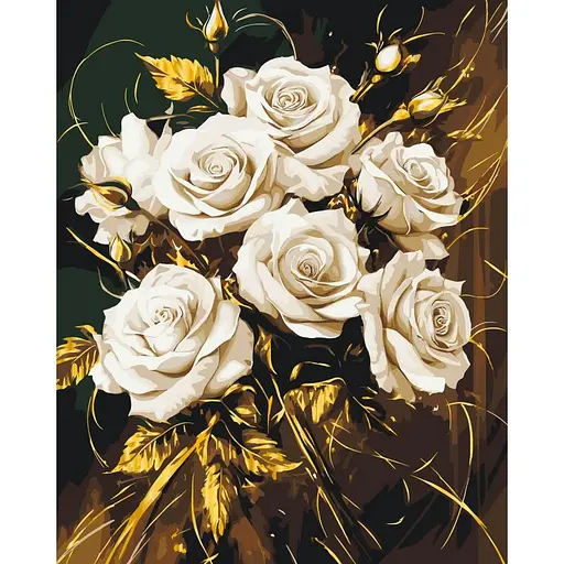 Картина по номерам "Роскошь роз" Art Craft 13165-AC с металлизированными красками 40х50 см - фото 1