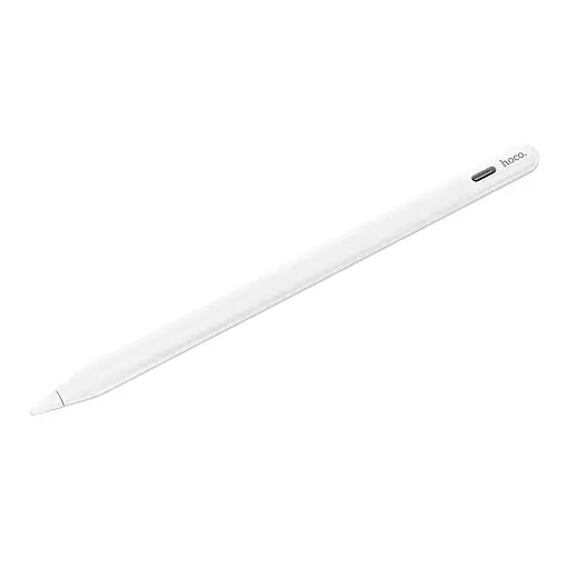 Стилус Hoco GM112 Intelligent anti-lost active capacitive pen with digital display for iPad White - фото 2
