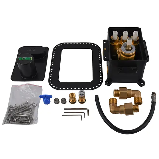 Душевая система встроенная TOPAZ LOFT TLF 32117-L06-C термостат для ванной комнаты с латунным смесителем - фото 3