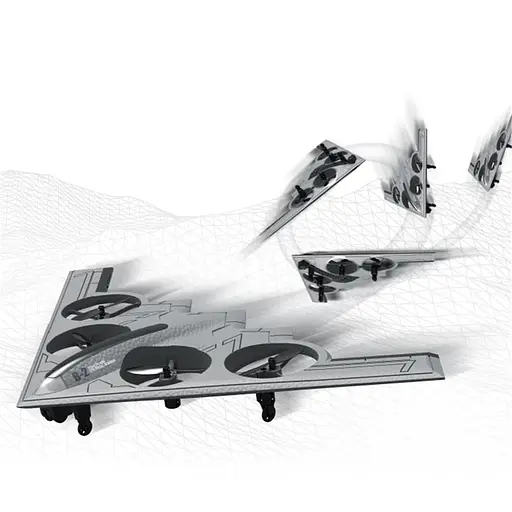 Детский самолет на пульте дистанционного управления B-2 Spirit аккумуляторный 40 см Серый - фото 2