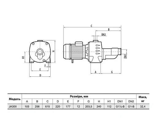 Відцентровий насос NPO JA 300 - фото 3