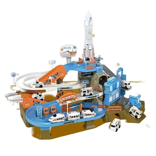 Трек ZX 006 A Космічна станція світло, мелодія, озвучення англійською, ракета, механічний ліфт, автоматичний підйомник