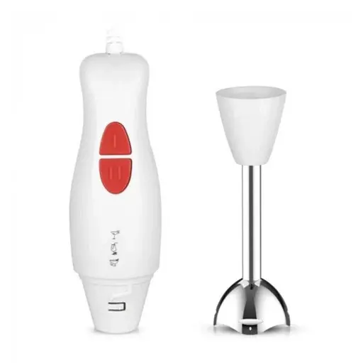 Ручний блендер Bitek BT-323 металева насадка з нержавіючої сталі 2 швидкості 300 Вт Білий - фото 3