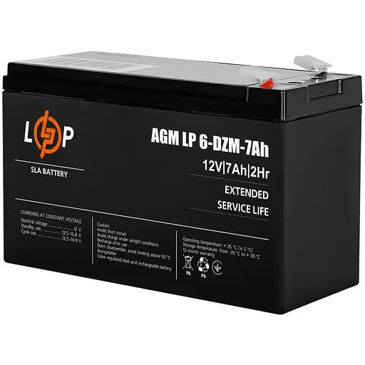 Аккумулятор LogicPower LP 6-DZM-7 Ah тяговый свинцово-кислотный - фото 3