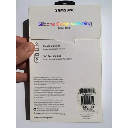 Оригінальний силіконовий чохол із кільцем Samsung для Galaxy Z Flip4 Silicone Cover with Ring Pink EF-PF721TPEGUA - фото 4