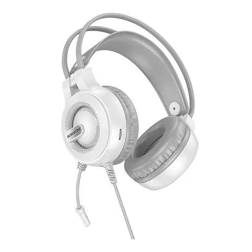 Проводные игровые наушники Borofone BO111 Eminen, USB, 3.5mm, 2m, Белый - фото 2