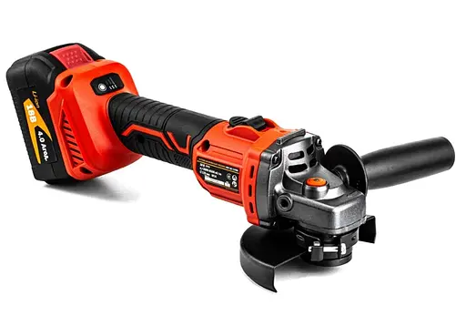 Угловая шлифовальная машина GTM AGC18/125BL 18В + 2 аккумулятора и ЗУ - фото 3