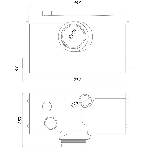 Канализационная установка VOLKS pumpe WC800 (18982) - фото 6