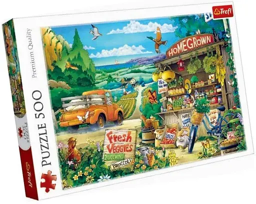 Набор Пазлы - (500 элм.) - "Утро за городом" - фото 1