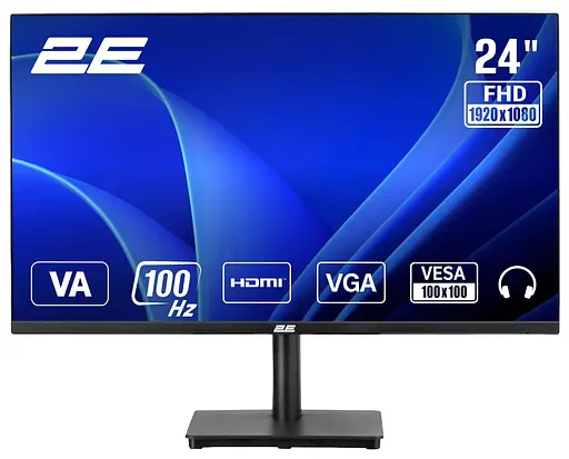 Монитор 23.8" 2E A2425B FHD VA 100Hz (2E-A2425B-01.EU) - фото 1