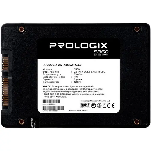 SSD накопитель Prologix S360 128GB (PRO128GS360) [119341] - фото 2