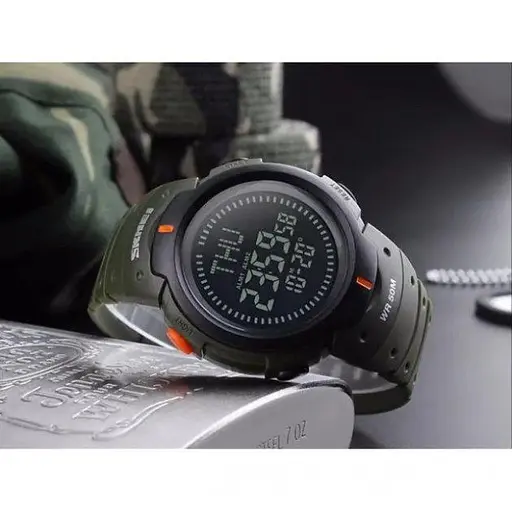 Чоловічий годинник з компасом Skmei 1231 Зелений - фото 5