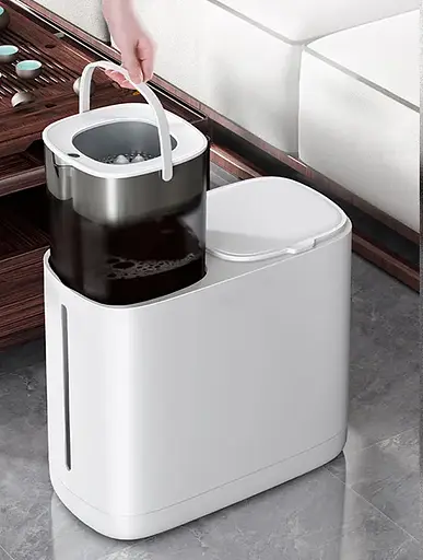 Ведро для сухих отходов и жидкости JOYBOS двухсекционное  - фото 9