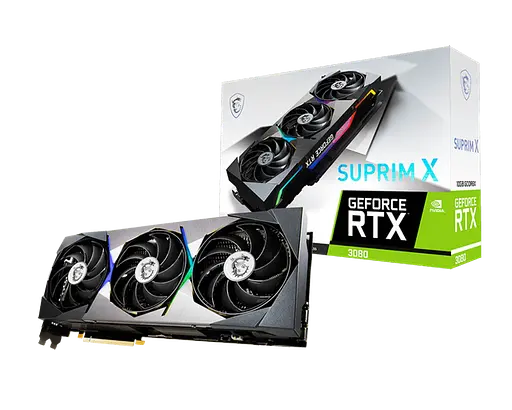 Відеокарта MSI GeForce RTX 3080 SUPRIM X 10G LHR