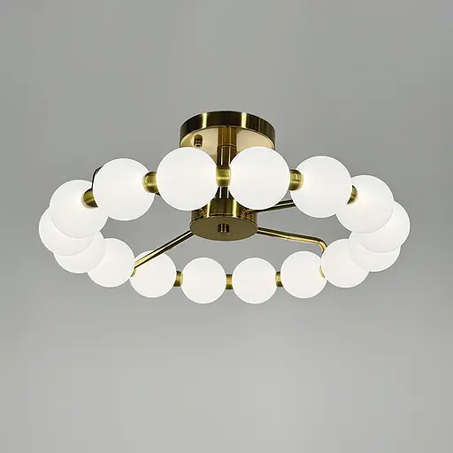 Стельова люстра у вигляді кільця із полімерних кульок Ø 50 см | Арт. 993-510 AB | Line F - фото 2