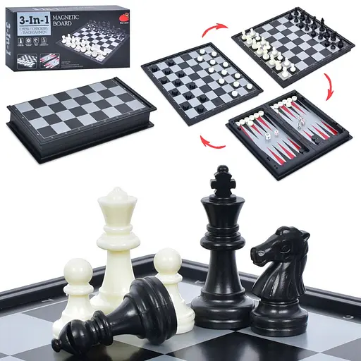 Магнітні шахи 3 в 1 20160 нарди, шахи, шашки - фото 2
