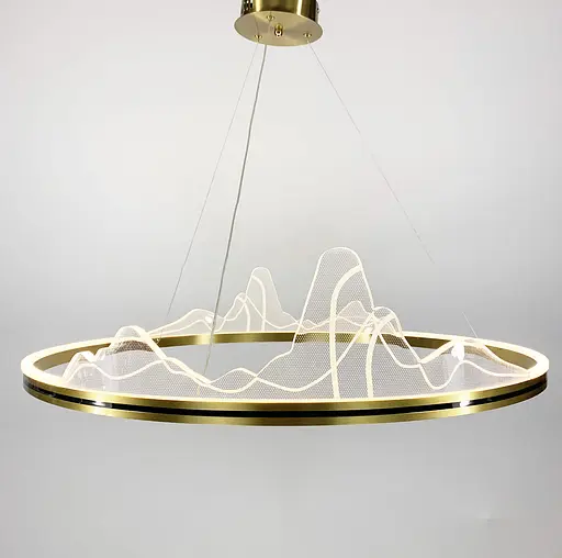 Вишукана підвісна LED люстра з імітацією високогірʼя Line.F Діаметр 80см - фото 4