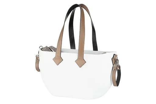 Сумка MyMia ручки кожа, коврик, ремни для коляски, бело-коричневый Nuvita det0018668 - фото 2